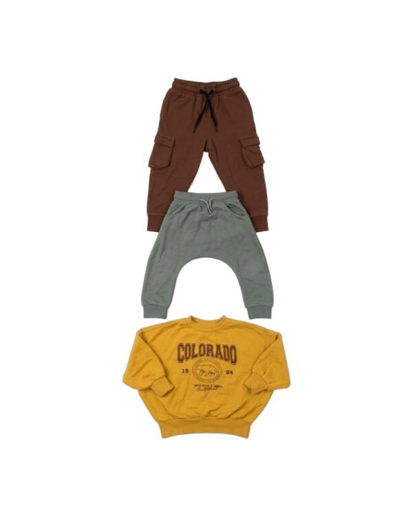 Detský set mikina + 2x nohavice Unisex 3-6 rokov