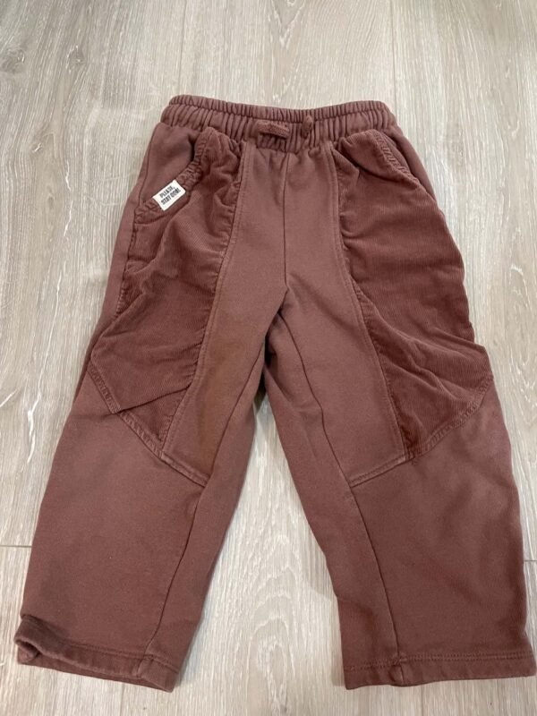 Zara Detské tepláky jogger s menčestrovými vreckami pre chlapca, veľkosť 110